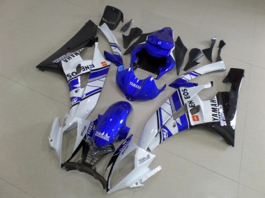 Blau Blau Weiß ENEOS Yamaha R6 2006-2007 Verkleidungen