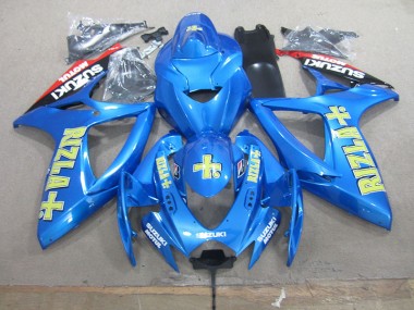 Blau Gelb Rizla Suzuki GSXR 750 K6 2006-2007 Verkleidung