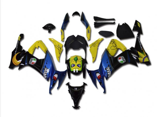 Blau Hai Kawasaki ZX10R 2008-2010 Verkleidungen