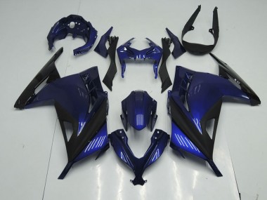 Blau Schwarz Kawasaki ZX 300R 2013-2016 Verkleidungen