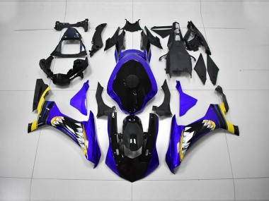 Blau Schwarz Yamaha R1 2015-2019 Verkleidungen