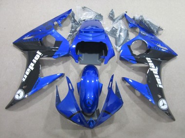 Blau Schwarz Yamaha R6 2003-2005 Vollverkleidung