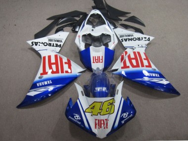 Blau Weiß Fiat 46 Yamaha R1 2009-2011 Verkleidungen