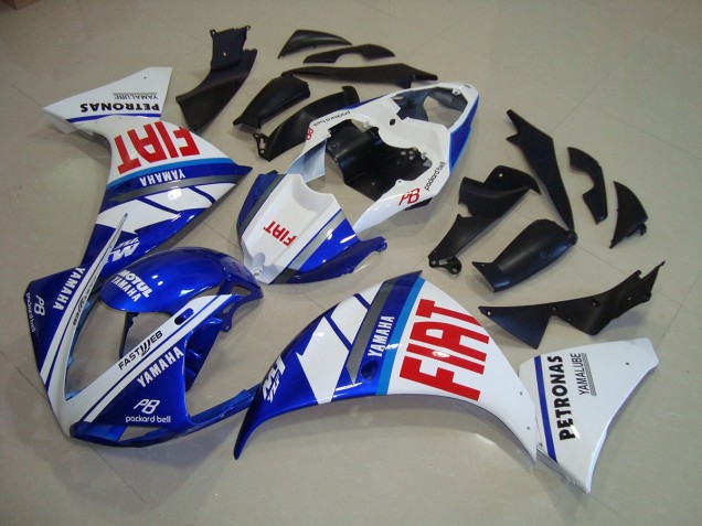 Blau Weiß Fiat Yamaha R1 2009-2011 Verkleidungen