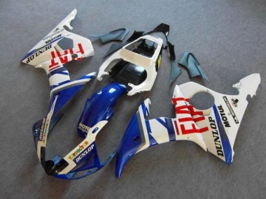 Blau Weiß Fiat Yamaha R6 2003-2005 Verkleidungen