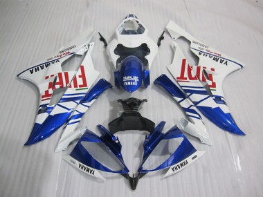 Blau Weiß Fiat Yamaha R6 2006-2007 Verkleidungen