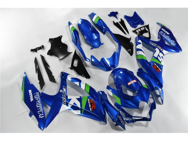 Blau Weiß Grün Suzuki GSXR 600 / 750 K8 2008-2010 Verkleidungen