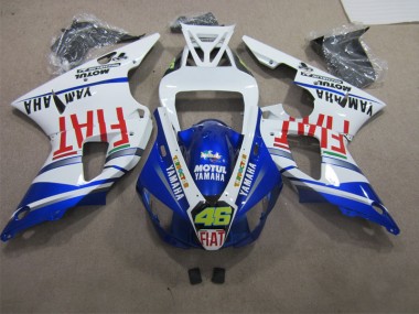 Blau Weiß Motul Dunlop 46 Yamaha R1 2009-2011 Verkleidung