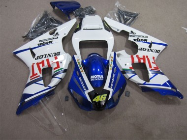 Blau Weiß Motul Dunlop 46 Yamaha R1 2009-2011 Verkleidungen