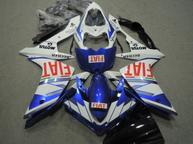Blau Weiß Rot Fiat Yamaha R1 2007-2008 Verkleidungen