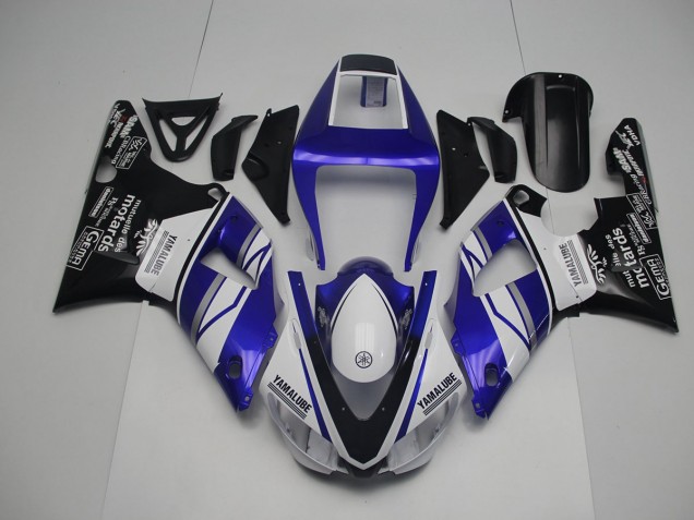 Blau Weiß Schwarz Yamaha R1 1998-1999 Verkleidungen
