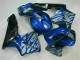 Blau mit silberner Flamme Honda CBR 600 RR 2003-2004 Verkleidungen