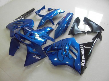 Blau schwarze Flamme Kawasaki ZX9R 1994-1997 Verkleidung