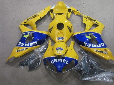 Gelb Blau Camel Honda CBR 1000 RR 2006-2007 Verkleidungen