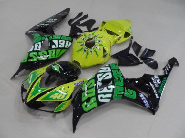 Gelb Grün Rossi Honda CBR 1000 RR 2006-2007 Verkleidungen