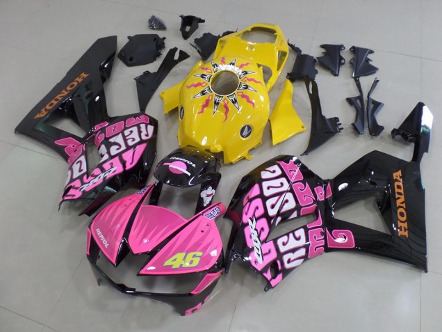 Gelb Rosa Rossi Honda CBR 600 RR 2013-2021 Verkleidungen