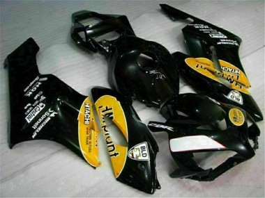 Gelb Schwarz Honda CBR 1000 RR 2004-2005 Verkleidungen