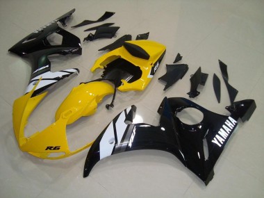 Gelb Schwarz Yamaha R6 2003-2005 Verkleidungen