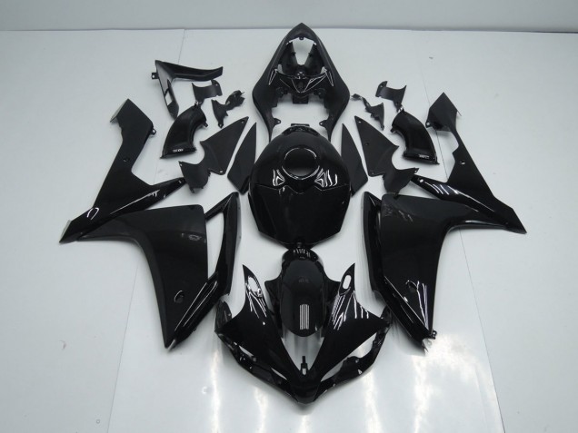 Glänzend Schwarz Yamaha R1 2007-2008 Verkleidungen
