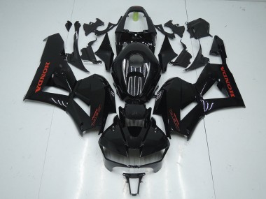 Glänzend Schwarz mit rotem Aufkleber Honda CBR 600 RR 2013-2021 Verkleidungen