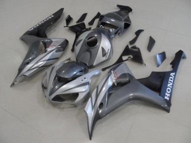 Graues Silber und Matt schwarz Honda CBR 1000 RR 2006-2007 Verkleidungen