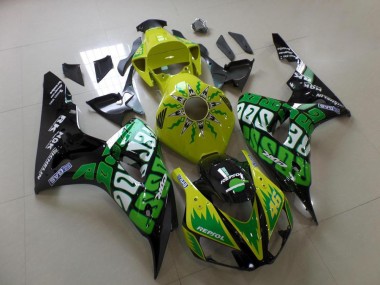 Grün Gelb Rossi Honda CBR 1000 RR 2006-2007 Verkleidungen