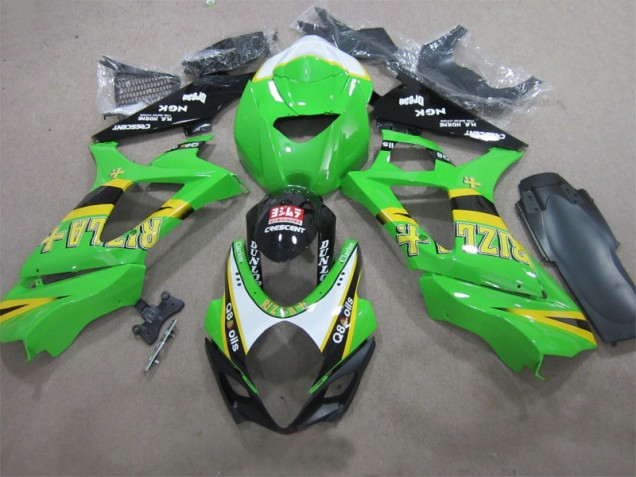 Grün Rizla Q8 Oils Suzuki GSXR 1000 K7 2007-2008 Verkleidungen