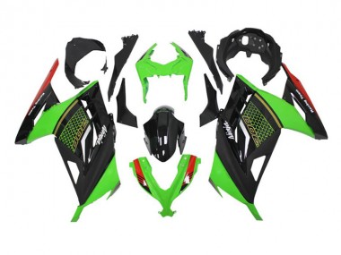Grün Schwarz Kawasaki EX300 2013-2016 Verkleidungen