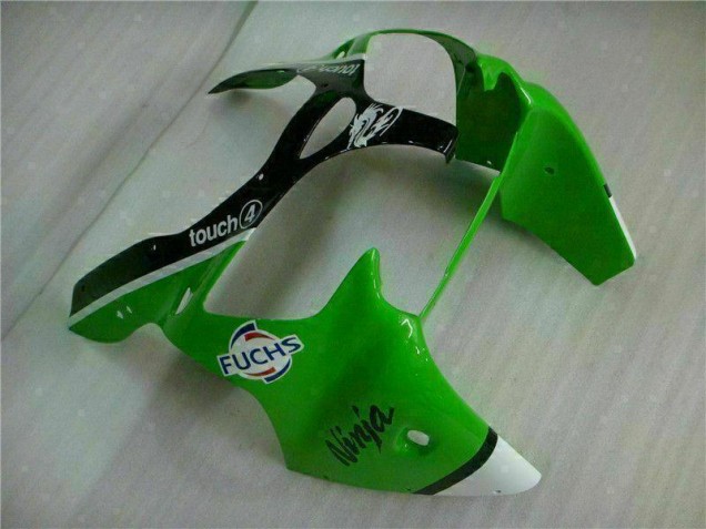 Grün Schwarz Kawasaki ZX6R 2000-2002 Motorrad Verkleidungen
