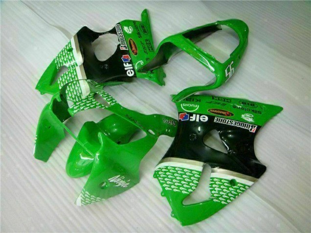 Grün Schwarz Kawasaki ZX6R 2000-2002 Verkleidung