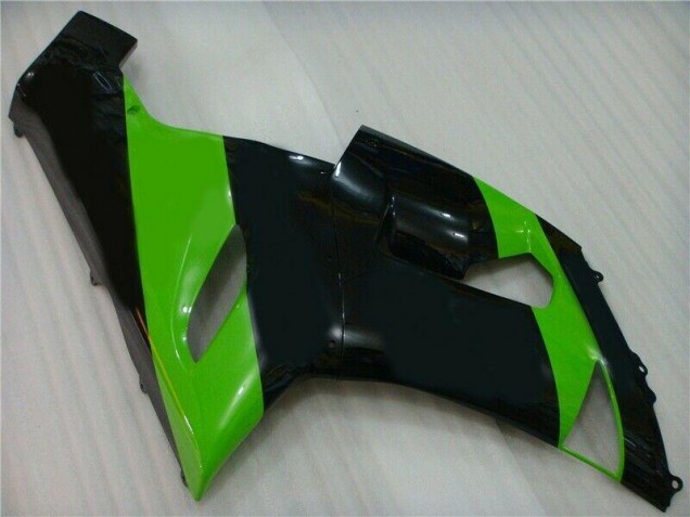 Grün Schwarz Kawasaki ZX6R 2005-2006 Verkleidungen