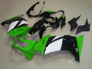 Grün Weiß Schwarz Kawasaki ZX 250R 2008-2012 Verkleidungen