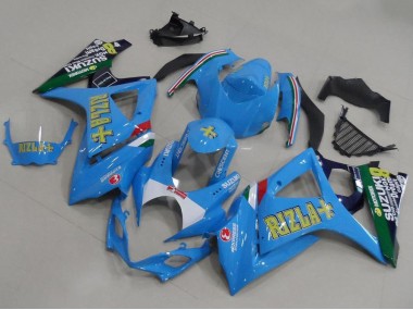 Hell blau Rizla Suzuki GSXR 1000 K7 2007-2008 Verkleidungen