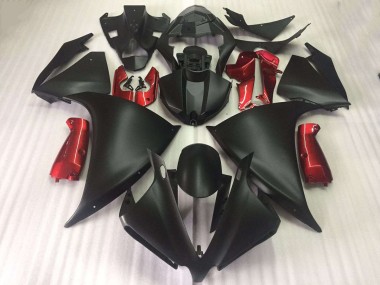 Matt Schwarz Glänzend Rot Yamaha R1 2012-2014 Verkleidungen
