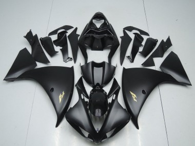 Matt Schwarzer Aufkleber Yamaha R1 2012-2014 Verkleidungen