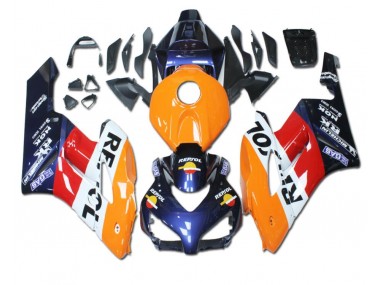 Orange Rot Blau Repsol Honda CBR 1000 RR 2004-2005 Verkleidungen