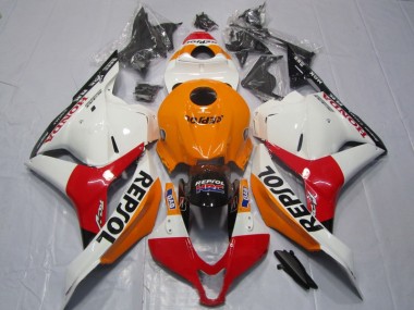 Orange Rot Weiß Repsol Honda CBR 600 RR 2009-2012 Verkleidungen