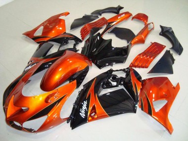 Orange Schwarz Kawasaki ZX14R ZZR 1400 2006-2011 Verkleidungen