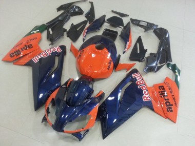 Orange und Dunkel blau Aprilia RS 125 2006-2011 Verkleidungen