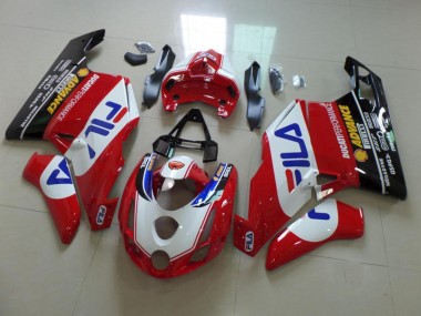 Rot Fila Ducati 749 999 2003-2004 Verkleidungen