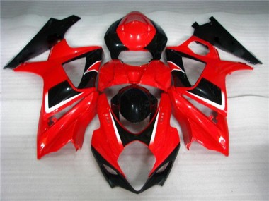 Rot Schwarz Suzuki GSXR 1000 K7 2007-2008 Vollverkleidung
