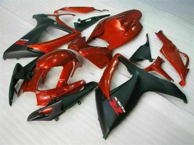 Rot Schwarz Suzuki GSXR 600 / 750 K6 2006-2007 Verkleidung