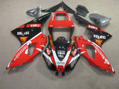Rot Schwarz Weiß SantUnder Yamaha R1 1998-1999 Verkleidungen