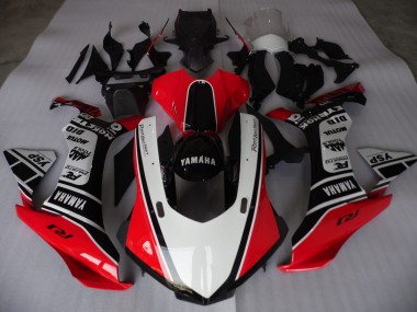 Rot Weiß Schwarz Yamaha R1 2015-2019 Verkleidungen