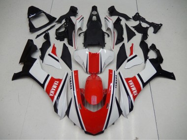 Rot Weiß Yamaha R1 2015-2019 Verkleidung