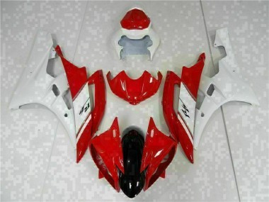 Rot Weiß Yamaha R6 2006-2007 VollVerkleidungen & Plastik