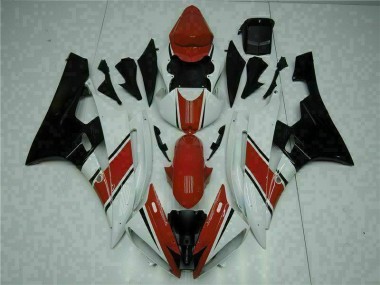 Rot Weiß Yamaha R6 2006-2007 Vollverkleidung