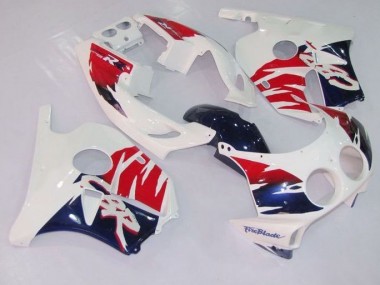 Rot und Blau Honda CBR 250 RR MC19 1988-1989 Verkleidungen