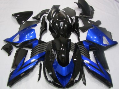 Schwarz Blau Kawasaki ZX14R ZZR 1400 2006-2011 Verkleidungen