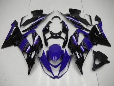 Schwarz Blau Kawasaki ZX6R 2013-2018 Verkleidungen